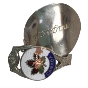 Canada Temagami Spoon Saddle Ring Maple Leaf